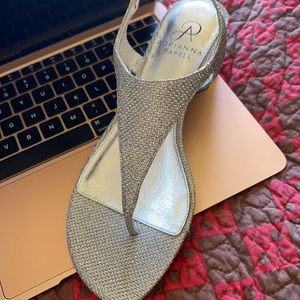 Silver sparkly sandals